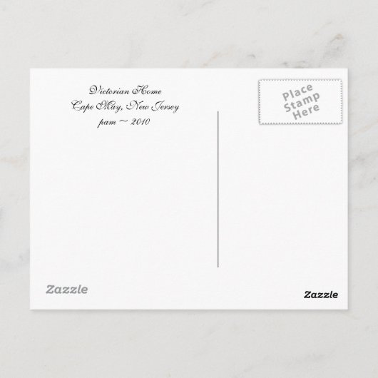 Viktorianisch Zuhause Postkarte (Rückseite)