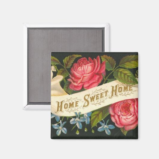 Viktorianisch Zuhause Sweet Zuhause-Rose Magnet (Vorderseite/Rückseite)