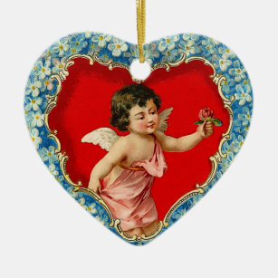 Viktorianische Amor-Verzierung Keramik Ornament