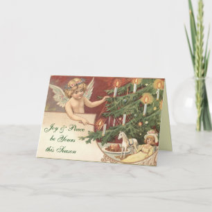 Viktorianische Angel Weihnachtskarte Feiertagskarte