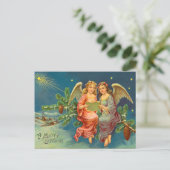 Viktorianische Angel Weihnachtskarte Feiertagspostkarte (Stehend Vorderseite)