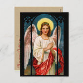 Viktorianische Angel Weihnachtskarten Feiertagspostkarte (Vorne/Hinten)
