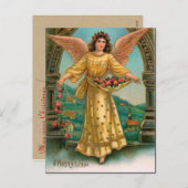 Viktorianische Angel Weihnachtskarten Feiertagspostkarte (Vorne/Hinten)