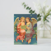 Viktorianische Angel Weihnachtskarten Feiertagspostkarte (Stehend Vorderseite)