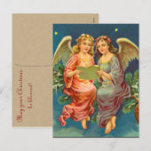 Viktorianische Angel Weihnachtskarten Feiertagspostkarte (Vorne/Hinten)