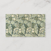 Viktorianische antike Blume William Morris Garden Visitenkarte (Rückseite)