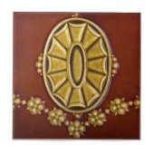 Viktorianische antike Keramik-Fliese der Fliese (Vorderseite)