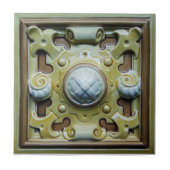 Viktorianische antike Keramik-Fliese der Fliese (Vorderseite)