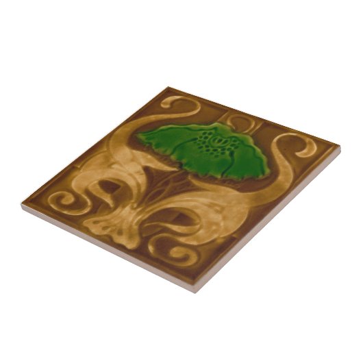 Viktorianische antike Keramik-Fliese der Fliese (Seite)