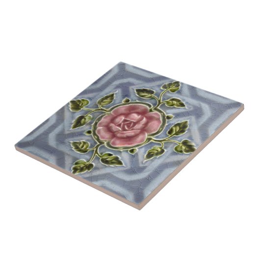 Viktorianische antike Keramik-Fliese der Fliese (Seite)