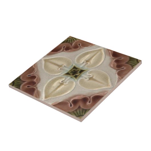 Viktorianische antike Keramik-Fliese der Fliese (Seite)