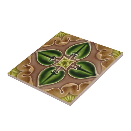 Viktorianische antike Keramik-Fliese der Fliese (Seite)