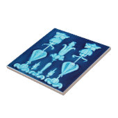 Viktorianische antike Keramik-Fliese der Fliese (Seite)