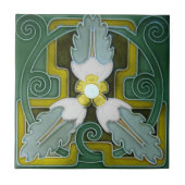 Viktorianische antike Keramik-Fliese der Fliese (Vorderseite)