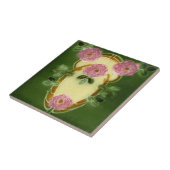 Viktorianische antike Keramik-Fliese der Fliese (Seite)