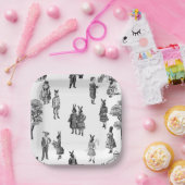 viktorianische antike Kleintiere Pappteller (Party)