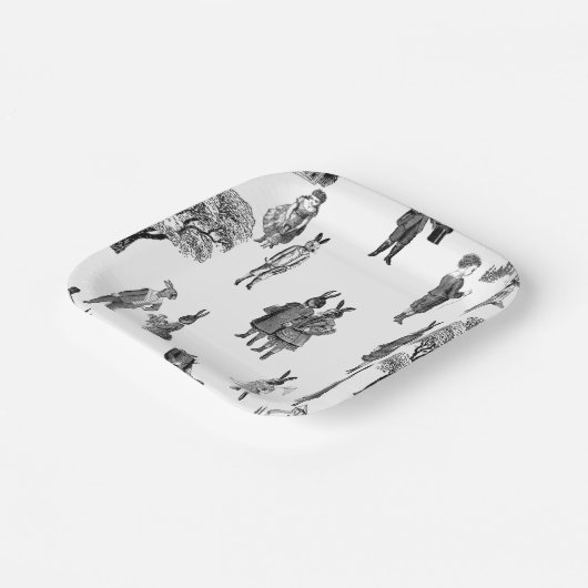 viktorianische antike Kleintiere Pappteller (Gewinkelt)