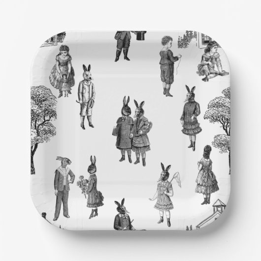 viktorianische antike Kleintiere Pappteller (Vorderseite)