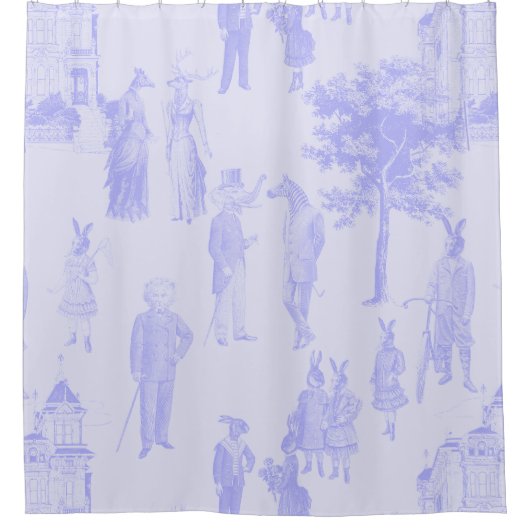 viktorianische antike Pastete lila lila Toile Duschvorhang (Vorderseite)