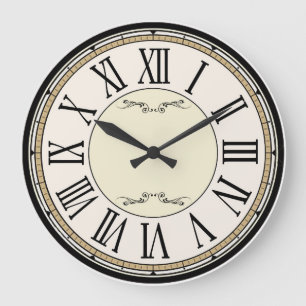 Viktorianische antike römische Zahl-Uhr Große Wanduhr