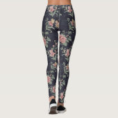 Viktorianische antike rosa Rosenflotte Leggings (Rückseite)