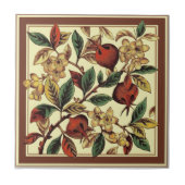 Viktorianische antike Rose Rose Hip Repro Print Fliese (Vorderseite)