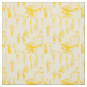 viktorianische antike Tiere, gelb Stoff (Muster)