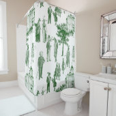 viktorianische antike Tiere grün Duschvorhang (Beispiel)