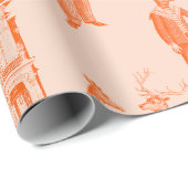 viktorianische antike Tiere, Orangentoilette Geschenkpapier (Rolleneckpunkt)