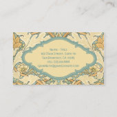 Viktorianische antike William Morris Blume Florenz Visitenkarte (Rückseite)