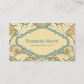 Viktorianische antike William Morris Blume Florenz Visitenkarte (Vorderseite)