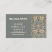 Viktorianische antike William Morris Blume Florenz Visitenkarte (Vorderseite)