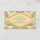 Viktorianische antike William Morris Blume Florenz Visitenkarte (Rückseite)