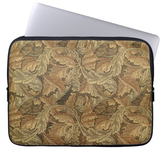 Viktorianische antike William Morris Leaf-Blätter Laptopschutzhülle (Vorderseite)