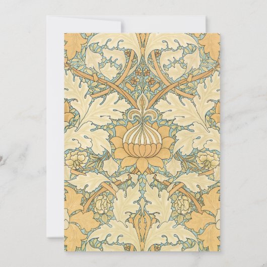 Viktorianische antike William Morris St. James Flo Einladung (Rückseite)