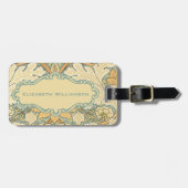 Viktorianische antike William Morris St. James Flo Gepäckanhänger (Vorderseite horizontal)