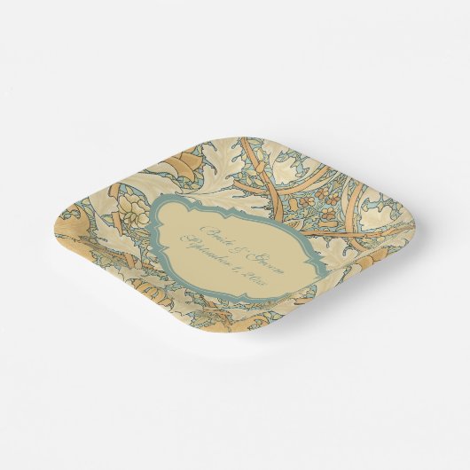 Viktorianische antike William Morris St. James Flo Pappteller (Gewinkelt)