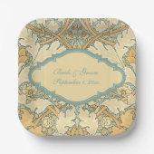 Viktorianische antike William Morris St. James Flo Pappteller (Vorderseite)