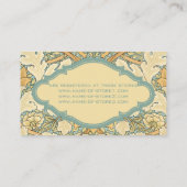 Viktorianische antike William Morris St. James Flo Platzkarte (Rückseite)