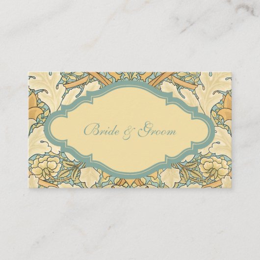 Viktorianische antike William Morris St. James Flo Platzkarte (Vorderseite)