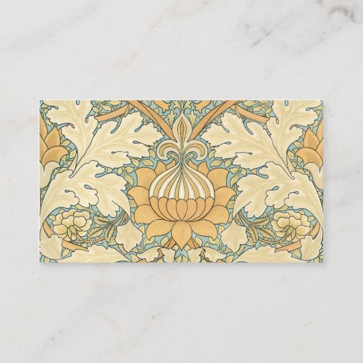 Viktorianische antike William Morris St. James Flo Platzkarte (Rückseite)