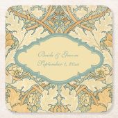 Viktorianische antike William Morris St. James Flo Rechteckiger Pappuntersetzer (Vorderseite)