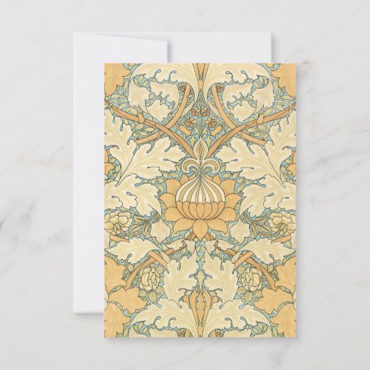 Viktorianische antike William Morris St. James Flo Save The Date (Rückseite)