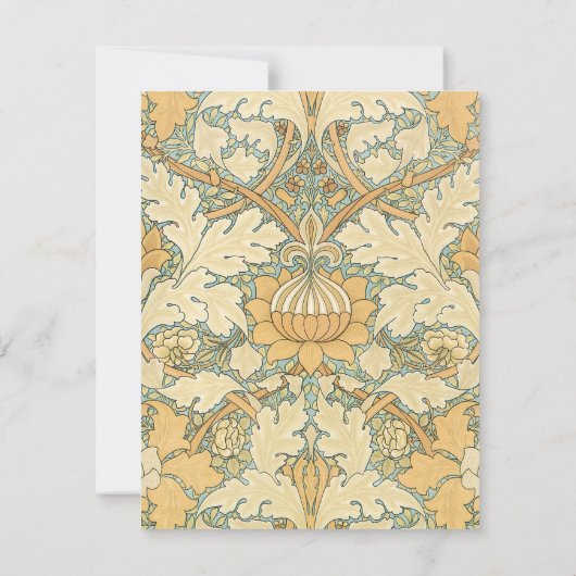 Viktorianische antike William Morris St. James Flo Save The Date (Rückseite)