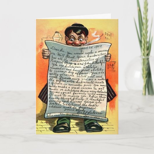 Viktorianische Aprilscherkarte Feiertagskarte (Vorderseite)