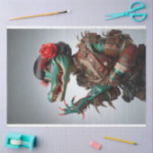 Viktorianische Aquamarine Skalierung Stilvolle All Seidenpapier