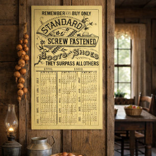 Viktorianische Ära 1882 1883 Schuh- und Stiefel-We Poster