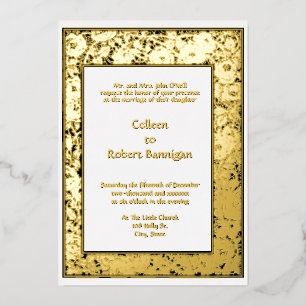 Viktorianische Ära 1898 Rose Weingrenze Folieneinladung