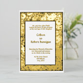 Viktorianische Ära 1898 Rose Weingrenze Folieneinladung (Stehend vorne)