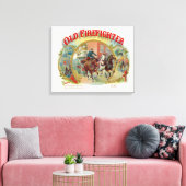 Viktorianische Ära - altes Feuerwehrlabel Leinwanddruck (Insitu (Wohnzimmer))